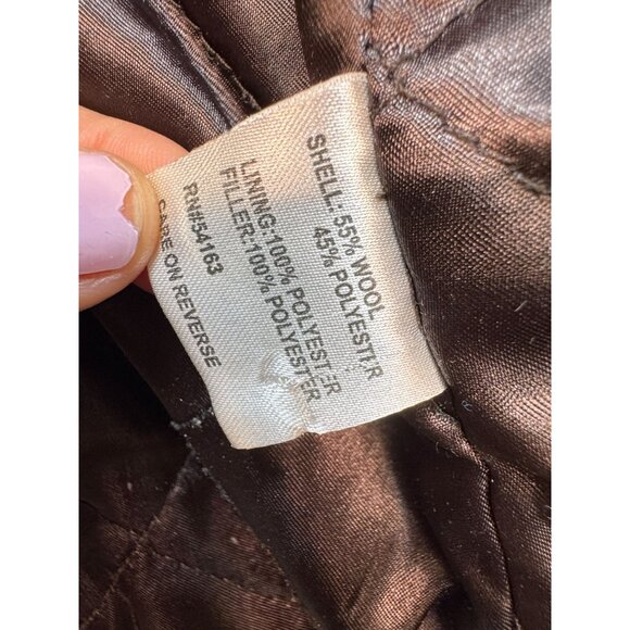 Calvin Klein Women's Wool Hooded Winter Coat Long Sleeve Sz 4 Sea Green Full Zip - Picture 7 of 14